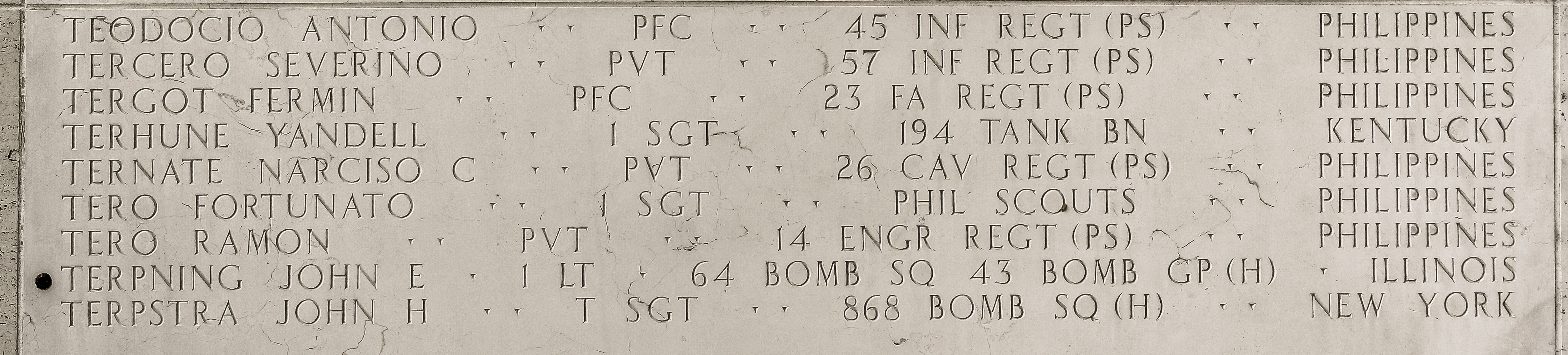 John E. Terpning, First Lieutenant